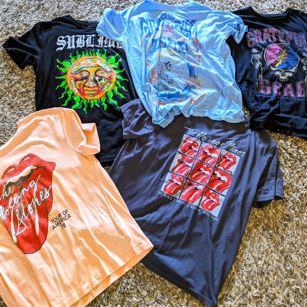 Lot of rock shirts